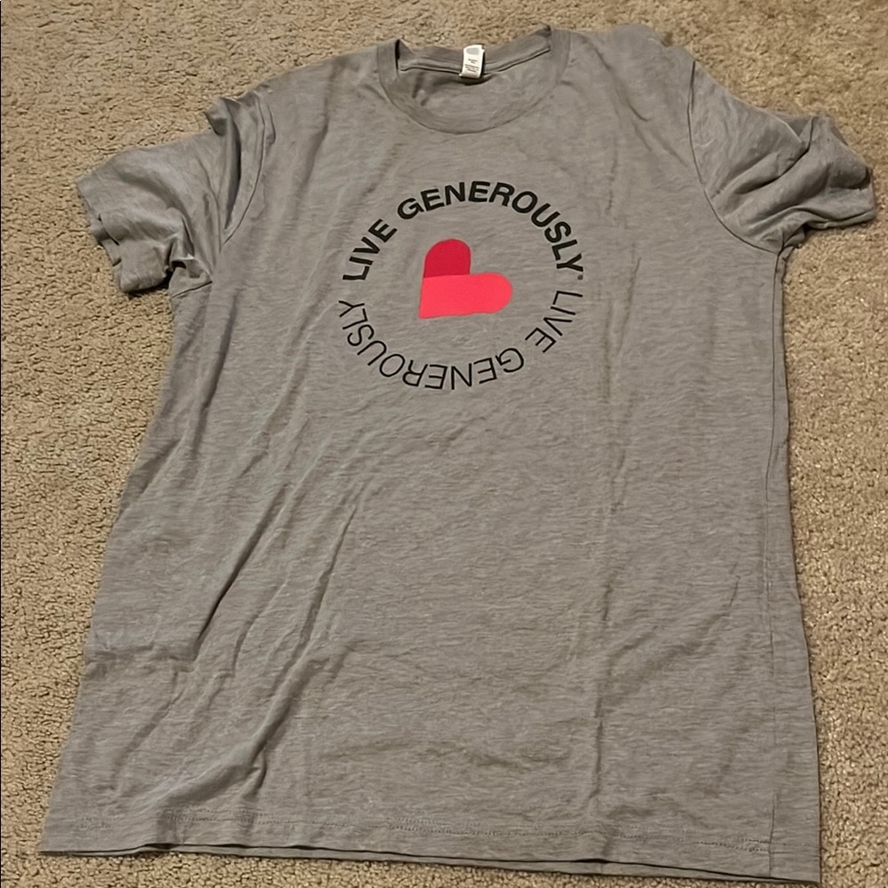 Gray T-Shirt with Heart Design